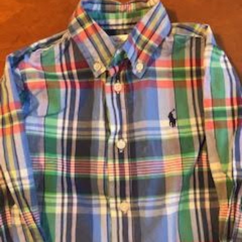 Ralph Lauren 18mo longsleeve plaid oxford